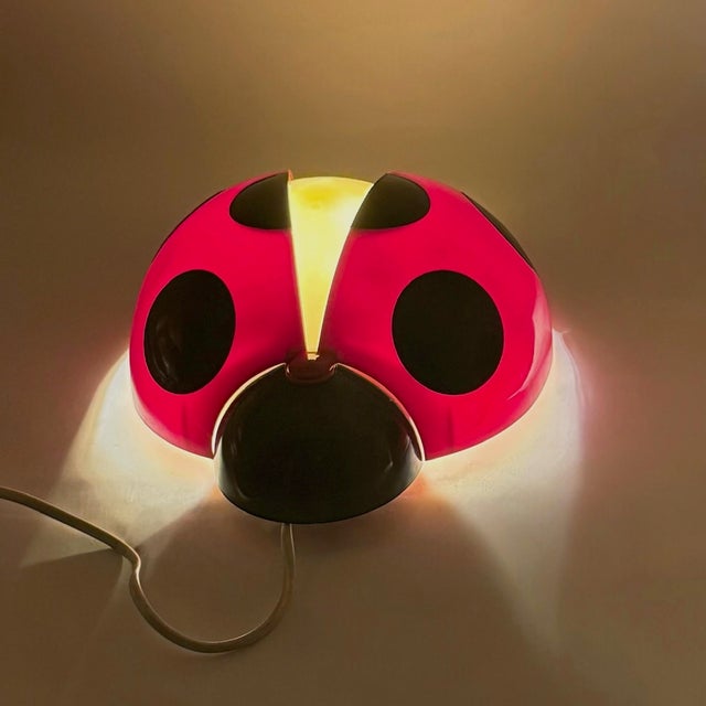 Lucinelle Ladybug Wall Lamp by Jean-Pierre Vitrac for Co&Co, France, 1970s For Sale - Image 4 of 12