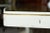 Wood Jansen Painted & Eglomise Console Tables Glass Atop White Painted and Parcel Gilt Frieze - a Pair For Sale - Image 7 of 8