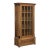 Antique Dutch Solid Cherry Wood Neoclassical Display Bookcase ~ Vitrine With Ebonized Trim For Sale