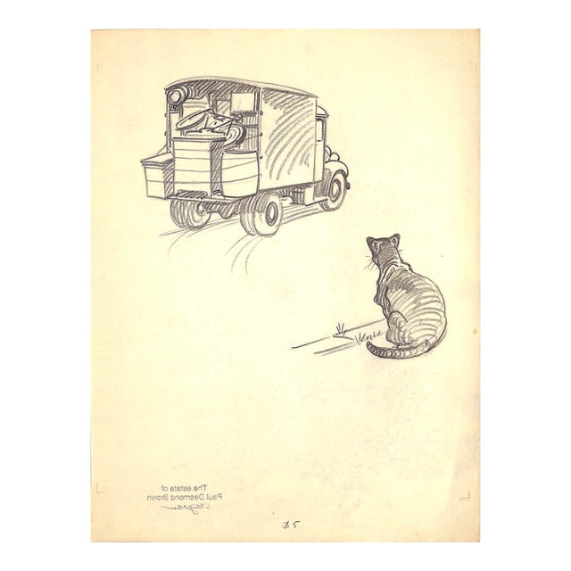 Original 1944 Pencil Drawing From Hi, Guy! The Cinderella Horse by Paul Brown 16 For Sale