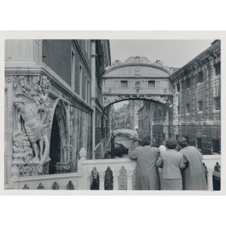 Erich Andres, Venice: People Looking at Bridge of Sighs, Italy, 1955, Black & White Photograph For Sale