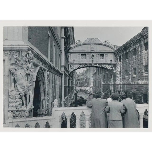 Erich Andres, Venice: People Looking at Bridge of Sighs, Italy, 1955, Black & White Photograph For Sale