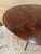 Fantastic Rosewood Grain Attributed to Florence Knoll 1960s 54” Circular Dining Conference Table For Sale - Image 9 of 12