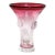Vintage Sergio Pagnin Chalet Art Glass Cranberry Vase, Original Sticker For Sale