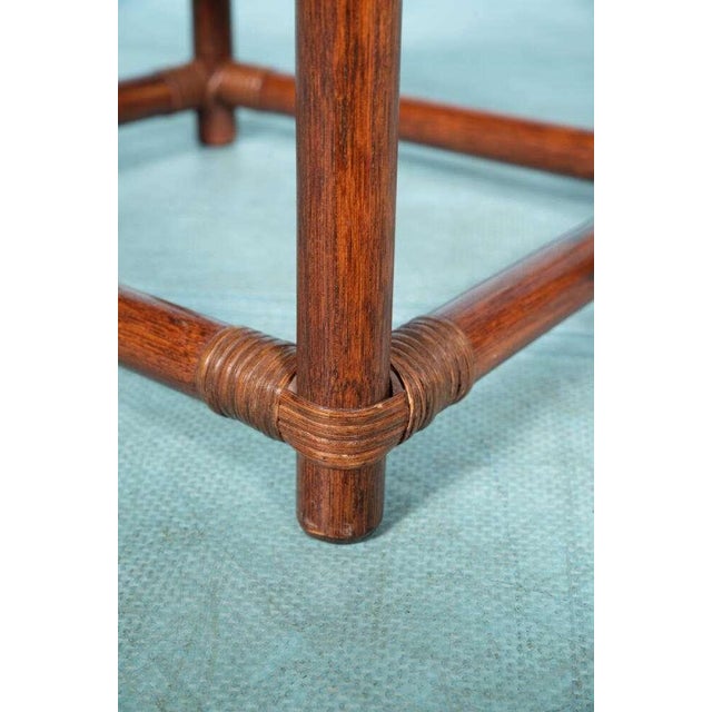 Wood Vintage Rattan Coffee Table in Wicker, 1960s For Sale - Image 7 of 13