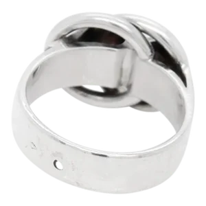 Signed Hermès Sterling Silver Deux Anneaux Ring
