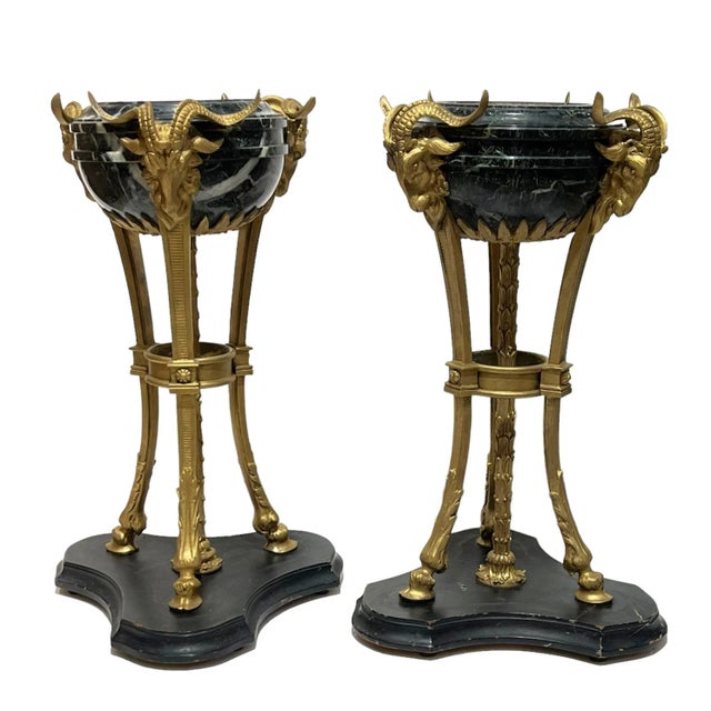 Antique French Bronze and Marble Atheniennes in Louis XVI Style - A Pair For Sale In New York - Image 6 of 12