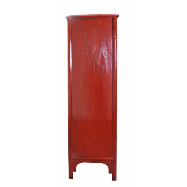 Catalpa Wood Square Corner Armoire For Sale - Image 10 of 11