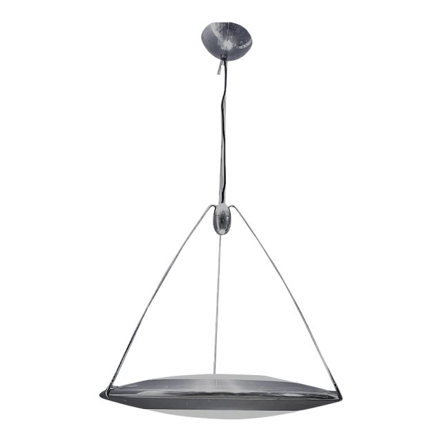 1990s Arteluce Ezio Didone Mira S Polished Metal Hanging Lamp For Sale