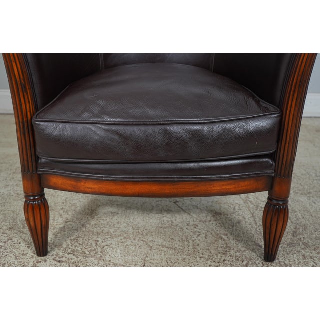 Pair of Theodore Alexander Leather Club Chairs Chairish