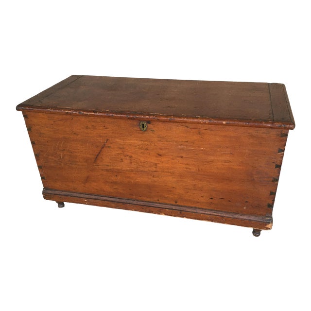 Antique Pine Dovetailed Blanket Chest Chairish