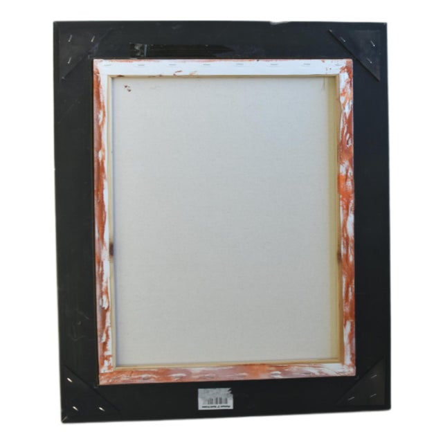 Folk Art Red Chicken Hen Rooster Painting Ruth Arenz Including the Antiqued Gold Wood Frame For Sale - Image 4 of 5