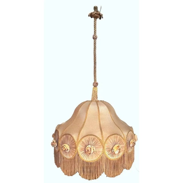 Handcrafted Pendant Lamp with Fringes on the Bottom, 1960s For Sale - Image 12 of 12