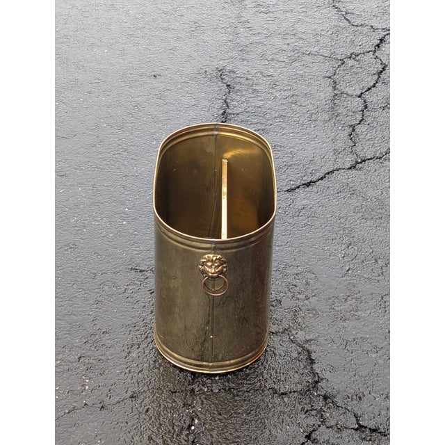 1970s Hollywood Regency Brass Lion Motif Magazine Holder/Rack For Sale In Washington DC - Image 6 of 7