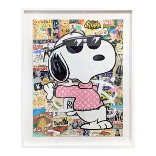 Joe Cool Lean - Original Pop Art Mixed Media Painting on Paper by Nelson De La Nuez For Sale
