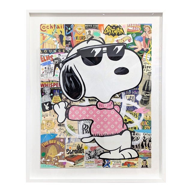 Joe Cool Lean - Original Pop Art Mixed Media Painting on Paper by Nelson De La Nuez For Sale