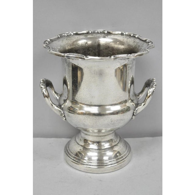 Mid 20th Century Leonard Victorian Silver Plated Trophy Cup Urn Champagne Wine Chiller Ice Bucket For Sale - Image 16 of 16