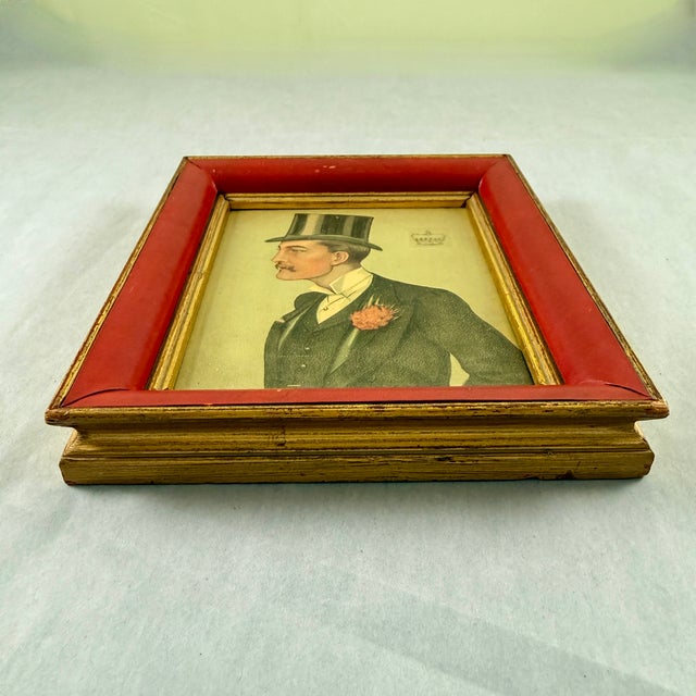 Red Framed Original Vanity Fair Caricature Litho, the Marquess of Bath, 1896 For Sale - Image 8 of 14