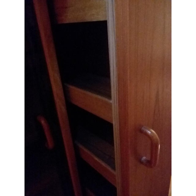 Danish Teak Media Cabinet For Sale - Image 4 of 4
