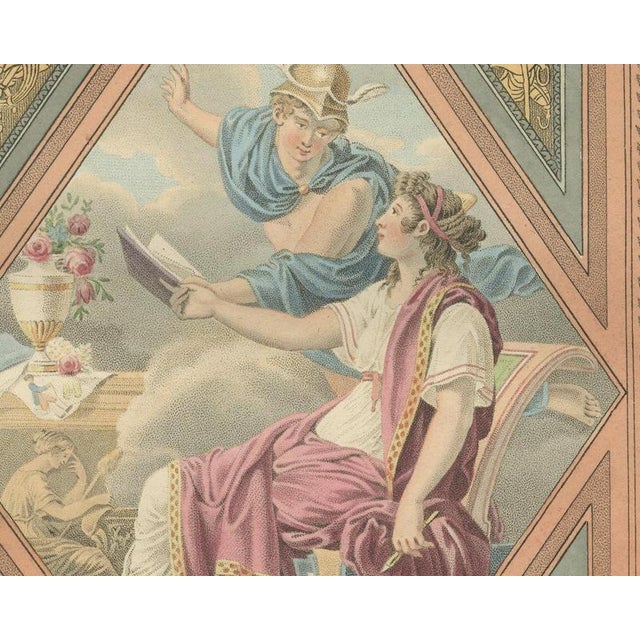 Maaskamp, The Art of Drawing Presenting Her Work to Mercury, 1811, Engraving For Sale - Image 4 of 9
