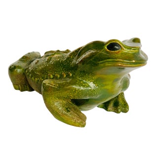 Late 20th Century Vintage Arnel Frog Garden Planter For Sale