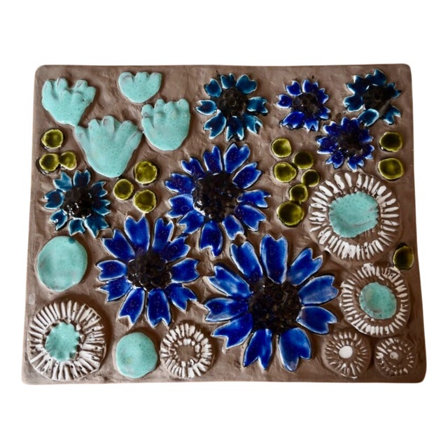 Swedish Decorative Ceramic Wall Plaque by Jie Gantofta For Sale