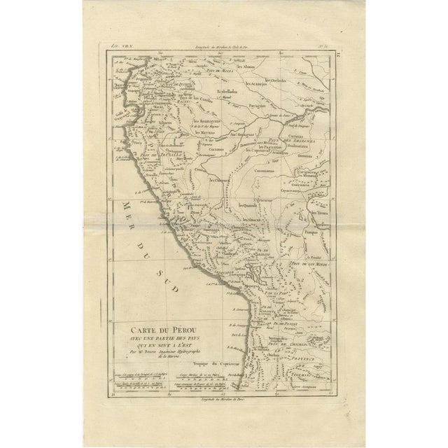 Peru and Upper Amazon Enlightenment Map by Rigobert Bonne, 1780s For Sale - Image 12 of 12