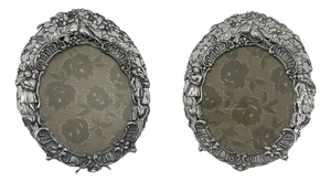 Dutch Silver Photo Frames by Gebr. Niekerk, B. Dijkstra, Groningen, 1915, Set of 2