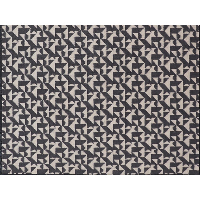 Tribal Rug With Intricate Geometric Patterns in Deep Charcoal and Soft Ivory 7'9 X 10'11 For Sale - Image 9 of 11