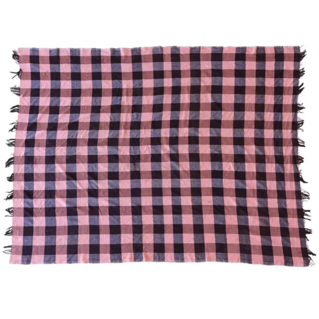 1990s Handmade Moroccan Haik Blanket - 6'0" X 7'4" Ft For Sale - Image 4 of 7