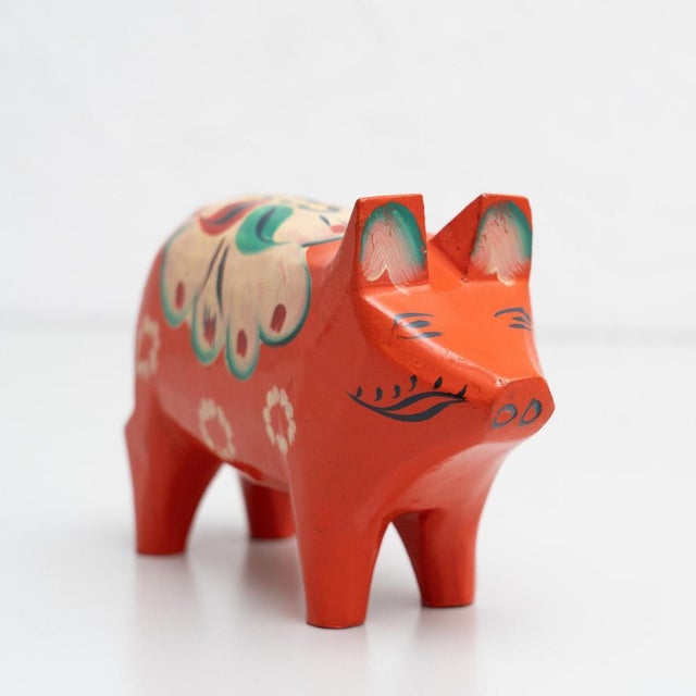 Swedish Folk Wooden Dala Pig Toy, 1960s For Sale - Image 10 of 14