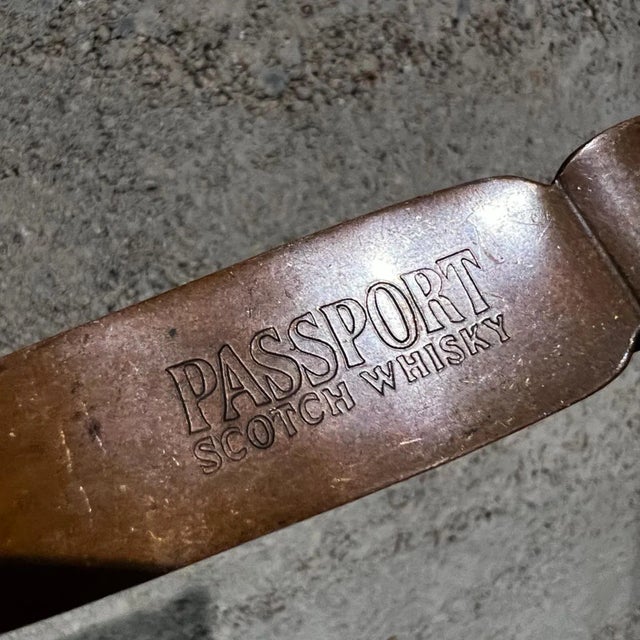 1970s Sculpted Patinated Copper Ice Tongs Passport Scotch Whiskey For Sale - Image 9 of 11