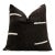 Handmade Black Silk Velvet Pillow 20x20 – Minimalist Modern Designer Cushion For Sale
