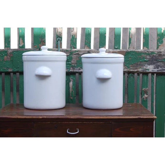 Antique Glazed Terracotta Vases, Set of 2 For Sale - Image 6 of 18