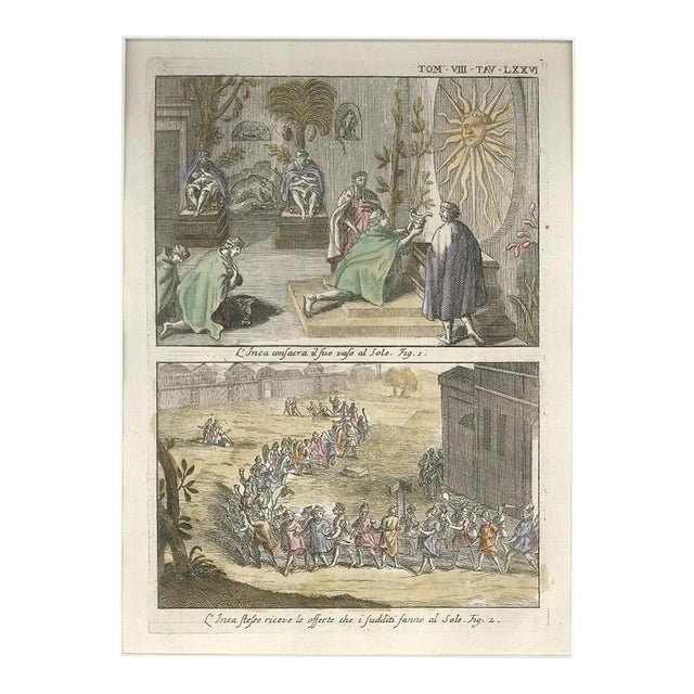 Offers to the Sun God among the Incas - by G. Pivati - 1746-1751 1746-1751 For Sale