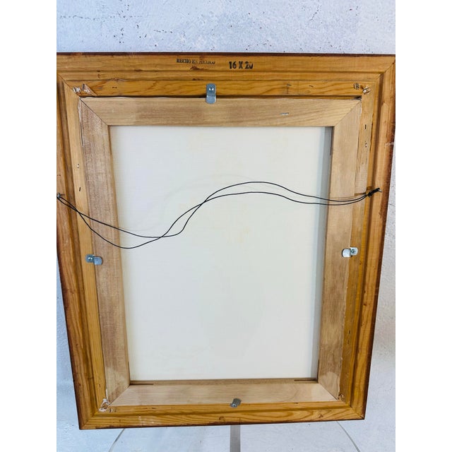 Vintage Oil on Canvas, Framed For Sale - Image 4 of 8