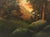 From the Deep (Autumn) by Shawn Krueger | Oil on panel landscape with rocks and trees at sunset For Sale