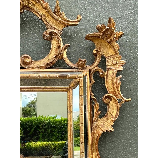 Vintage LaBarge Gilt Carved Wood Mirror For Sale - Image 10 of 12