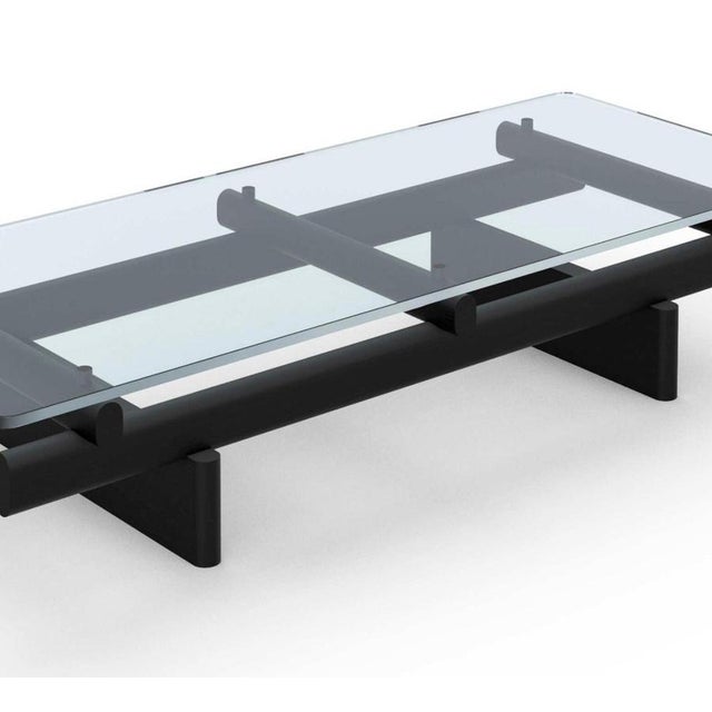 Wood Sengu Coffee Table in Walnut & Glass by Patricia Urquiola For Sale - Image 7 of 18
