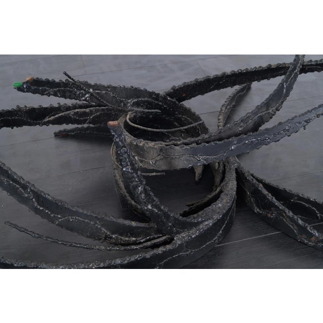 Black Mid-Century Modern "Swirl" Glass Coffee Table by Daniel Gluck For Sale - Image 8 of 9