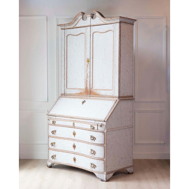 Danish 18th Century Rococo Secretary, c.1760 For Sale - Image 12 of 16