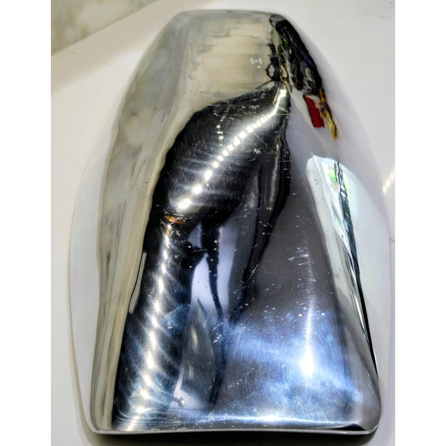 Silver Nambé Grande Marupa Bowl 30" 733 – 2003 Sculptural Alloy Centerpiece Tray For Sale - Image 8 of 9