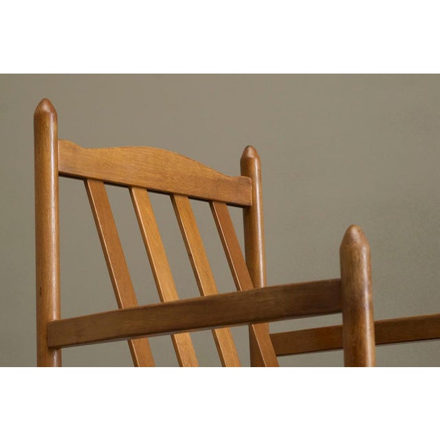 Vintage French Lounge Chairs in Oak, 1950s, Set of 2 For Sale - Image 6 of 17