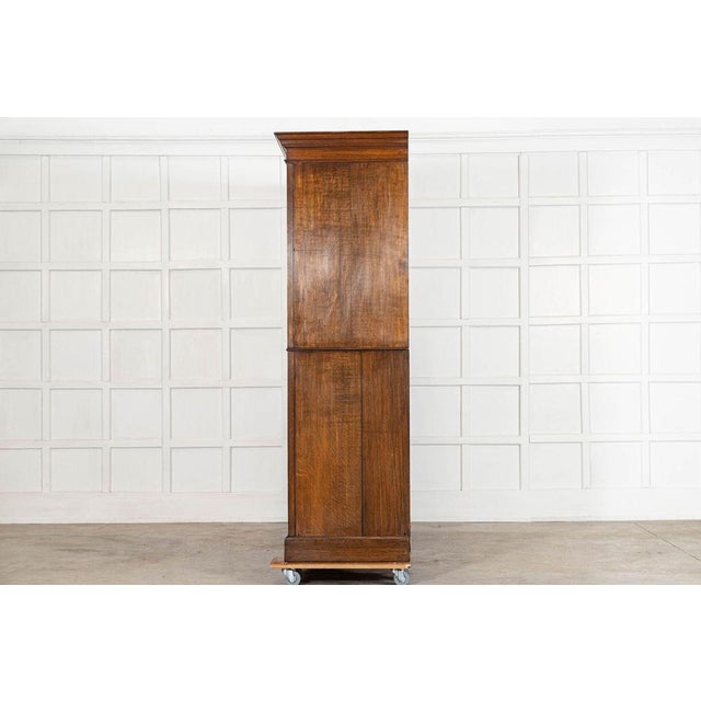 Wood Large 19th Century English Oak Housekeepers Cupboard, 1895 For Sale - Image 7 of 18
