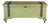 Vintage American Country Farmhouse Green Painted Chic Pine Blanket Chest Trunk For Sale