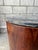 Harvey Probber Style Rosewood Drum Side Table / Bar Cabinet With Silver Wave Marble Top For Sale In Los Angeles - Image 6 of 11