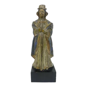 Early 19th Century Hand-Painted Carved Wooden Figure