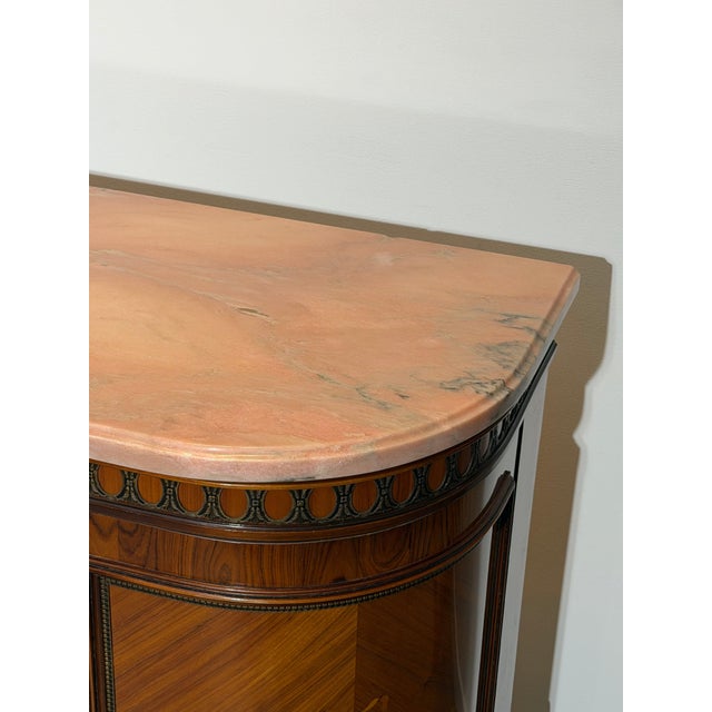 Metal Louis XVI Sideboard with Pink Marble Top by JP Ehalt For Sale - Image 7 of 9