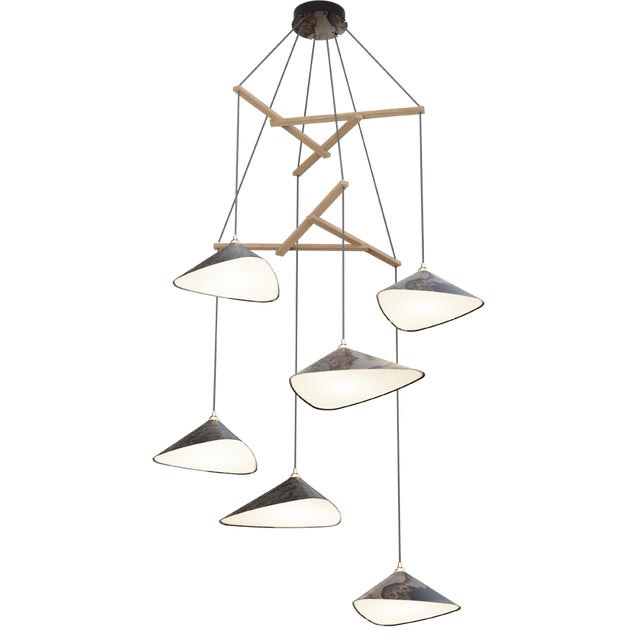 Emily V6 Oxid Group Hanging Lamp by Daniel Becker For Sale