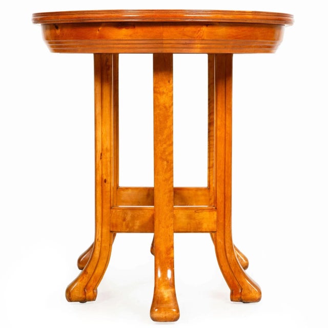 Mid-Century Organic Modernist Parquetry-Inlaid Birch Center Table For Sale - Image 4 of 12